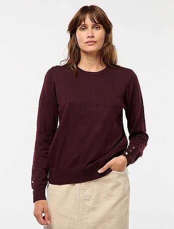 Jersey de punto ligero con cuello redondo