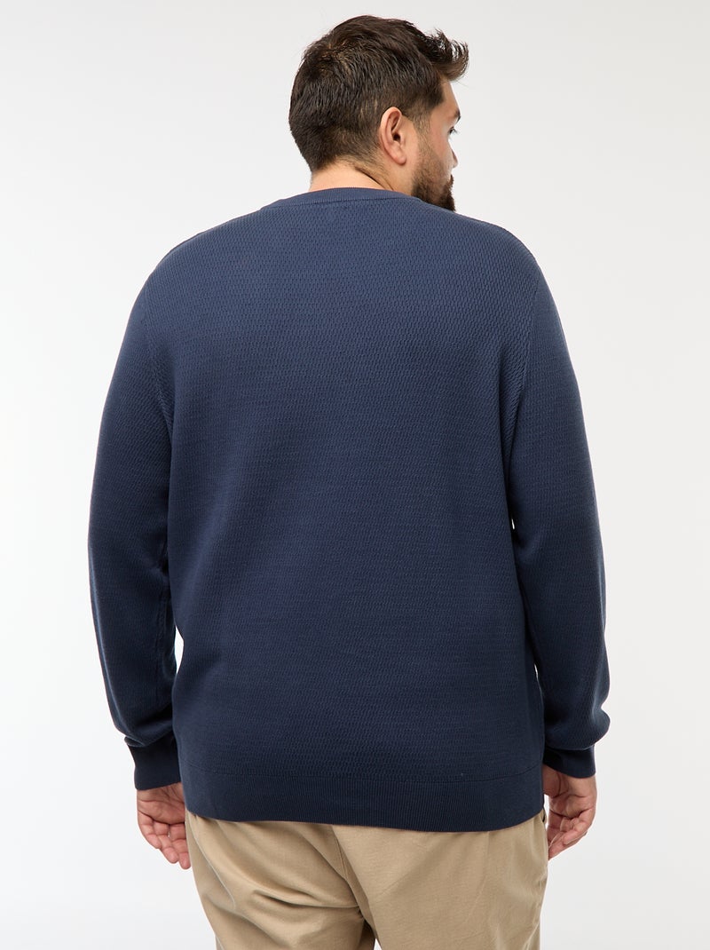 Jersey de punto liso Azul - Kiabi