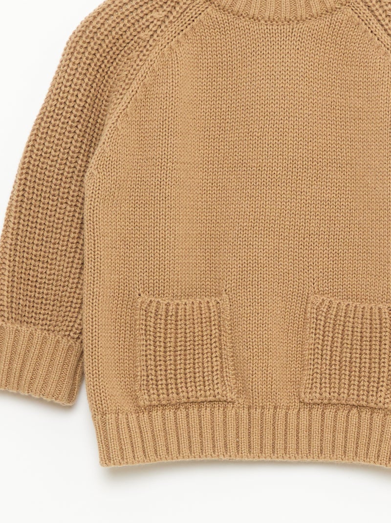 Jersey de punto liso Beige - Kiabi