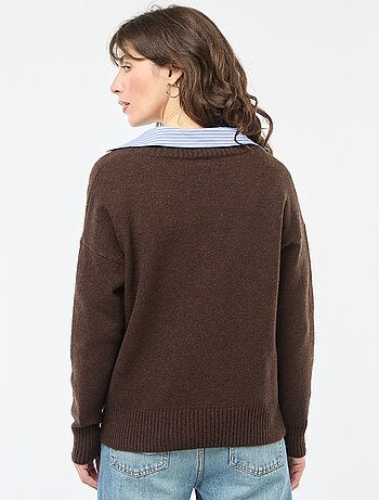 Jersey cuello en V liso
