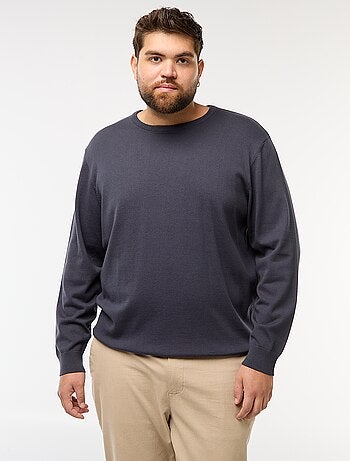 Jersey de punto liso cuello redondo