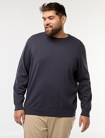 Jersey de punto liso cuello redondo