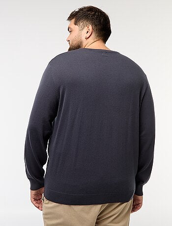 Jersey de punto liso cuello redondo