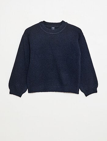Jersey de punto liso con cuello redondo