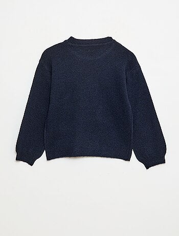 Jersey de punto liso con cuello redondo