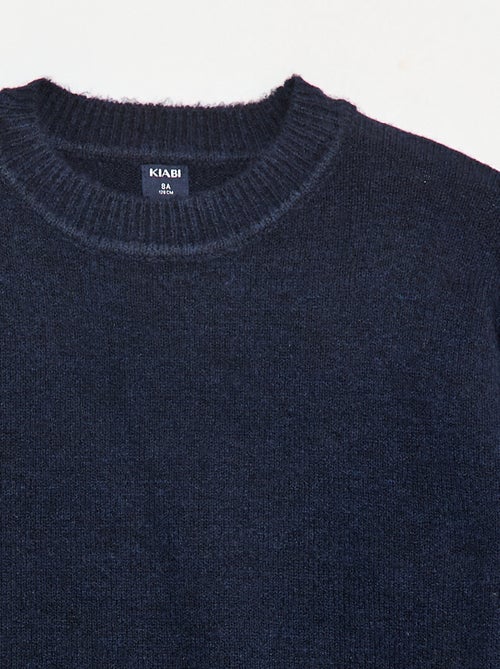 Jersey de punto liso con cuello redondo - Kiabi