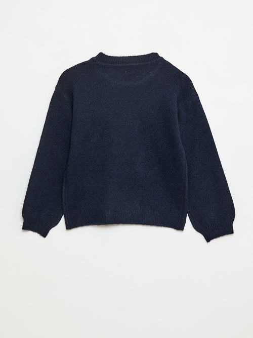 Jersey de punto liso con cuello redondo - Kiabi