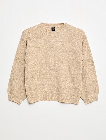 Jersey de punto liso con cuello redondo