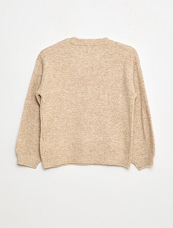 Jersey de punto liso con cuello redondo