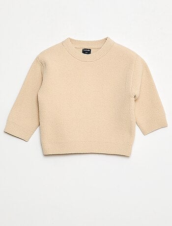 Jersey de punto liso con cuello redondo
