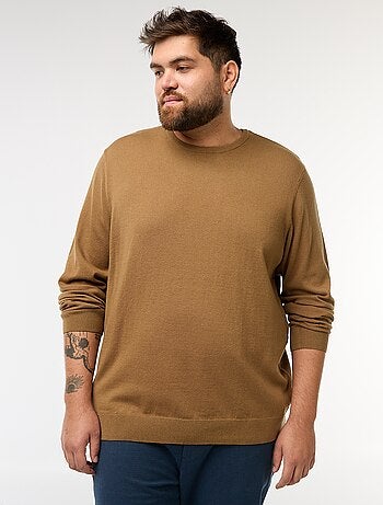 Jersey de punto liso cuello redondo