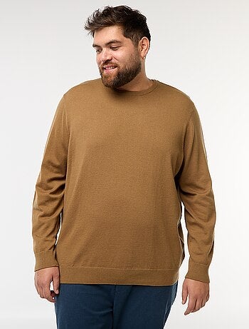 Jersey de punto liso cuello redondo