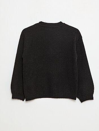 Jersey de punto liso con cuello redondo