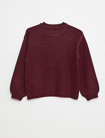 Jersey de punto liso con cuello redondo