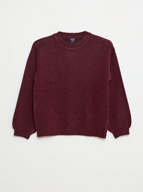 Jersey de punto liso con cuello redondo - Kiabi