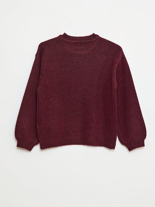 Jersey de punto liso con cuello redondo - Kiabi