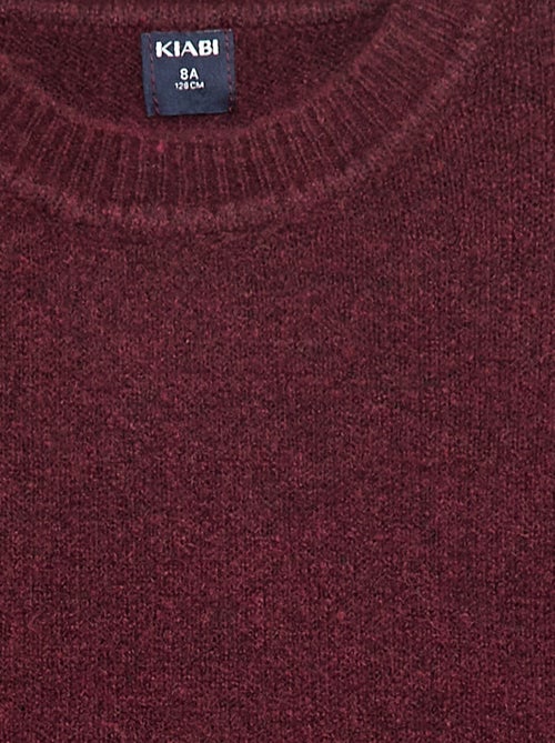 Jersey de punto liso con cuello redondo - Kiabi