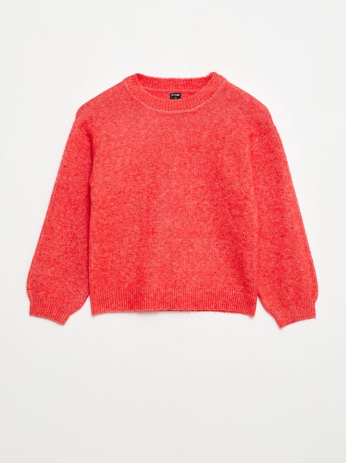 Jersey de punto liso con cuello redondo - Kiabi