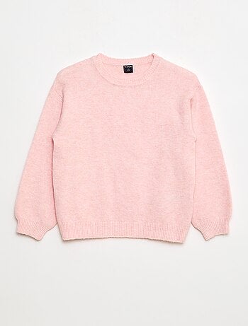 Jersey de punto liso con cuello redondo