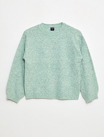 Jersey de punto liso con cuello redondo