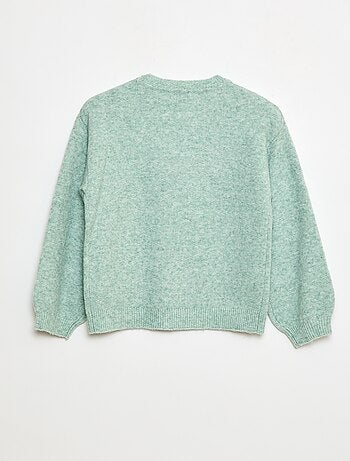 Jersey de punto liso con cuello redondo
