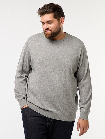 Jersey de punto liso cuello redondo