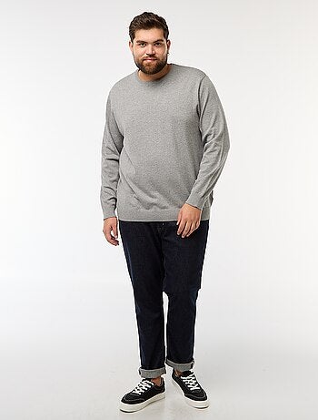 Jersey de punto liso cuello redondo