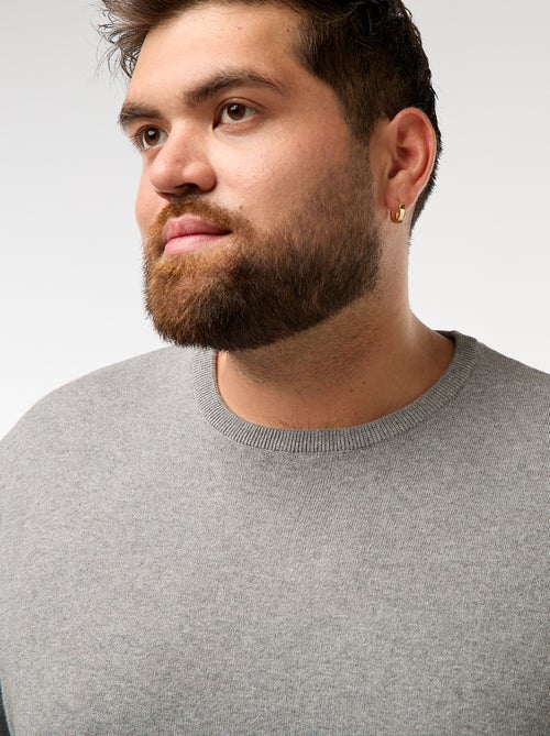 Jersey de punto liso cuello redondo - Kiabi