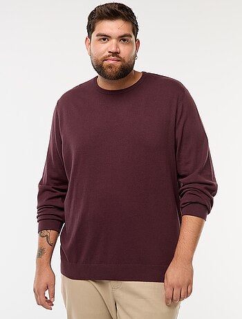 Jersey de punto liso cuello redondo