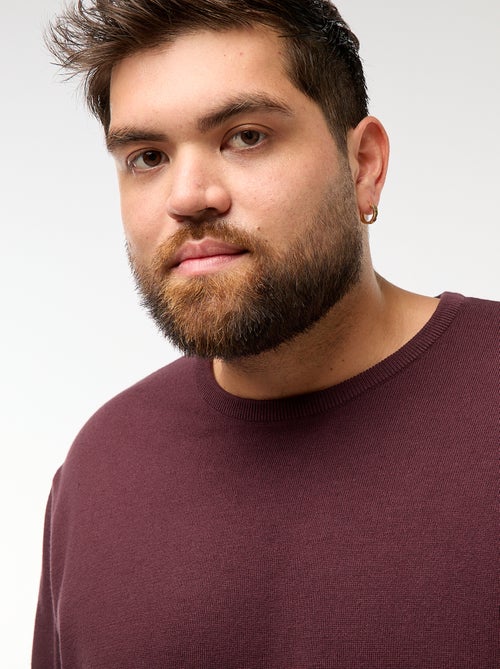 Jersey de punto liso cuello redondo - Kiabi