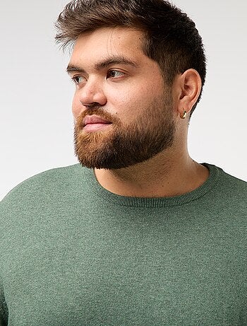 Jersey de punto liso cuello redondo
