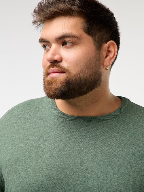 Jersey de punto liso cuello redondo - Kiabi