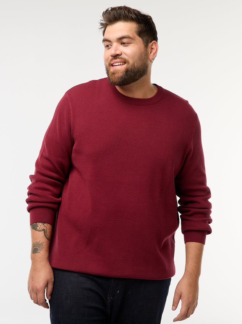 Jersey de punto liso Rojo - Kiabi