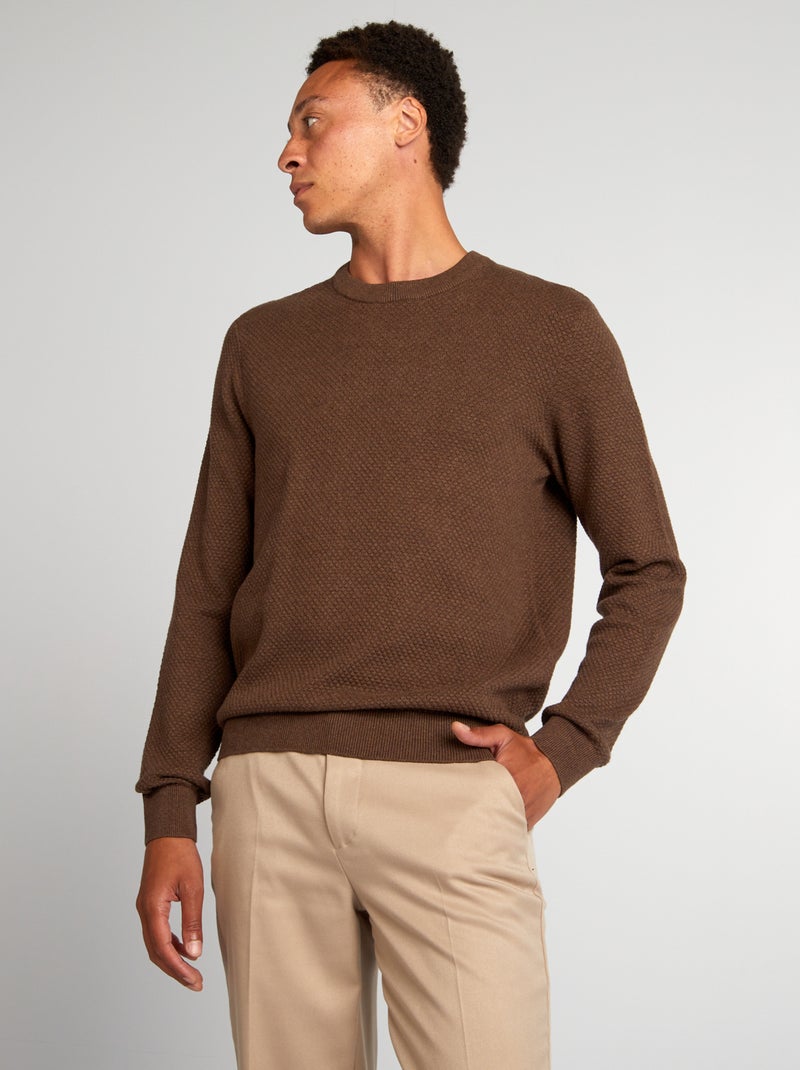 Jersey de punto MARRON - Kiabi