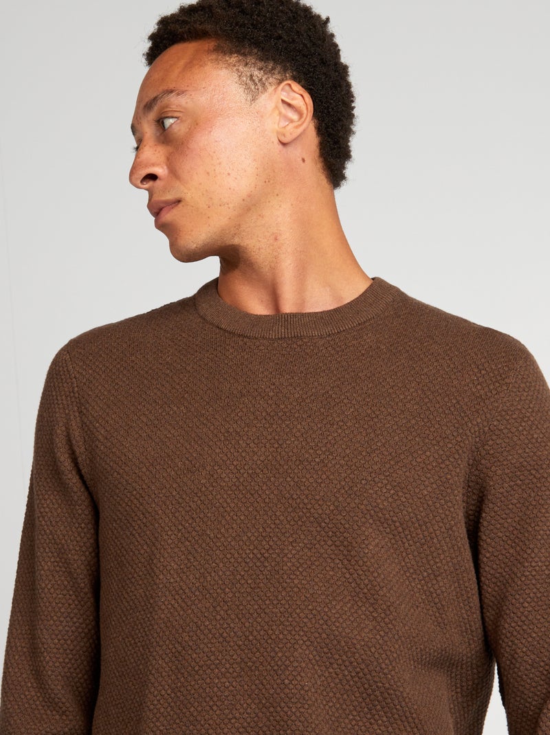 Jersey de punto MARRON - Kiabi