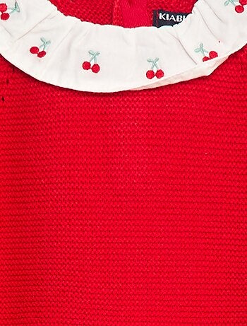Jersey de punto mousse con cuello Claudine
