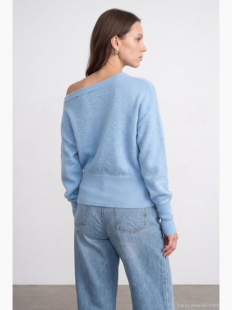 Jersey de punto mujer dilvin Azul cielo - Kiabi
