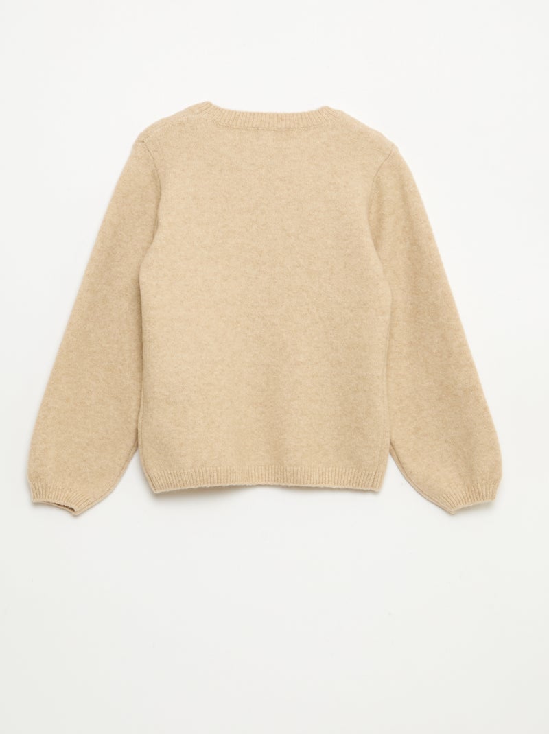 Jersey de punto 'Navidad' Beige - Kiabi