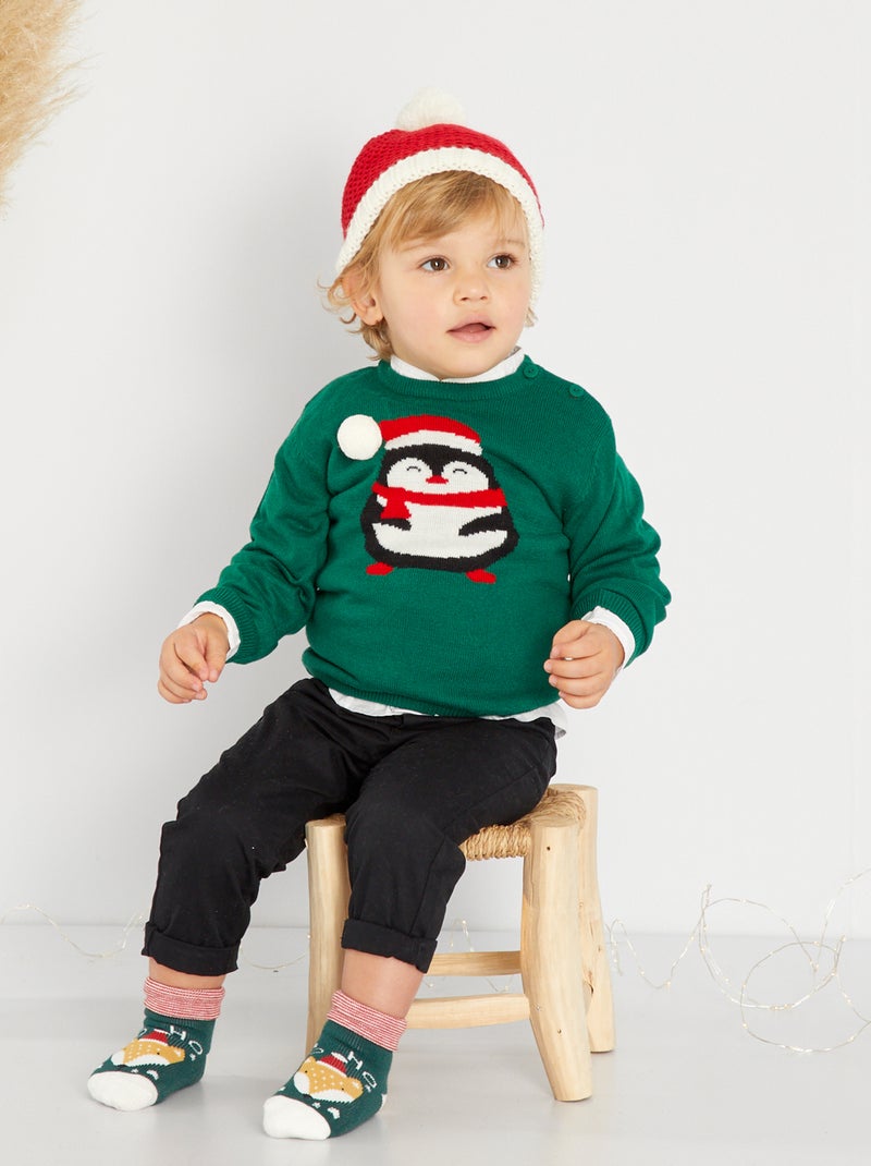 Jersey de punto Navidad VERDE - Kiabi