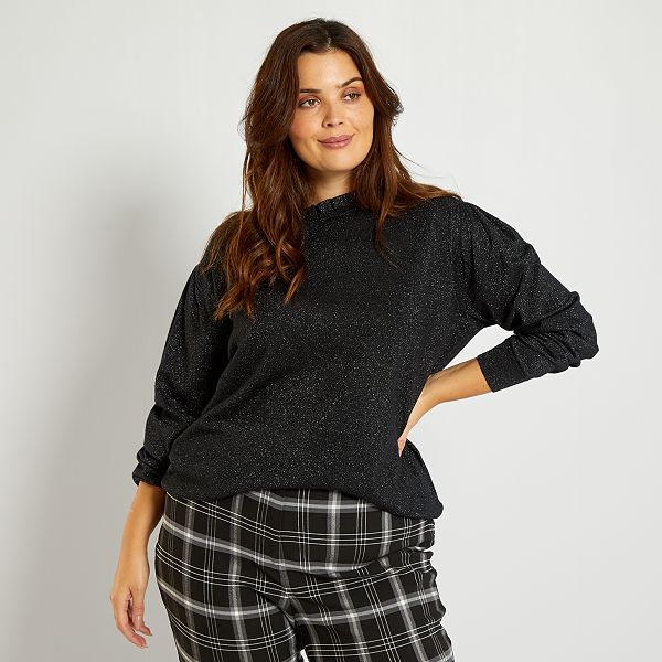 jersey negro mujer talla grande