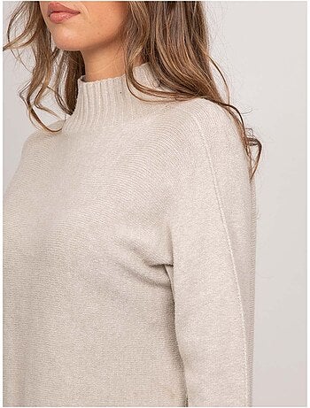 Jersey de punto oversize con cuello alto kaleta