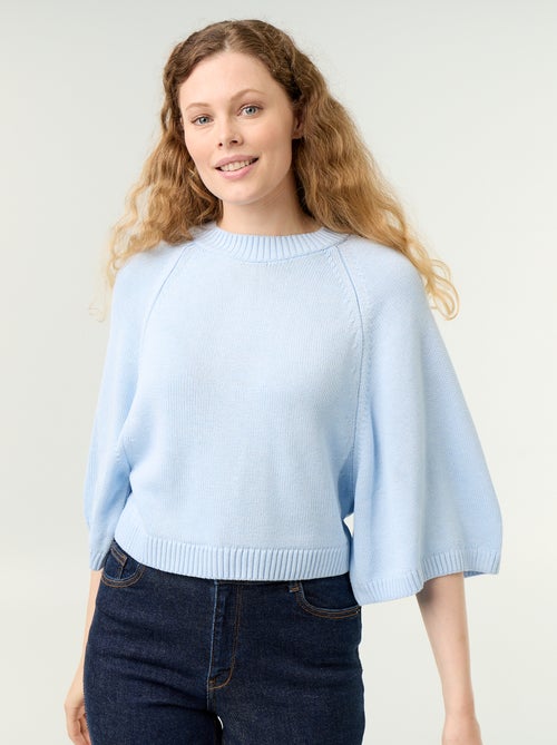 Jersey de punto oversize con sisas caídas - Kiabi Jersey de punto oversize con sisas caídas - Kiabi