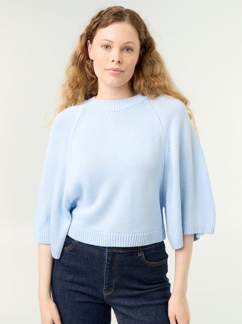 Jersey de punto oversize con sisas caídas - Kiabi Jersey de punto oversize con sisas caídas - Kiabi
