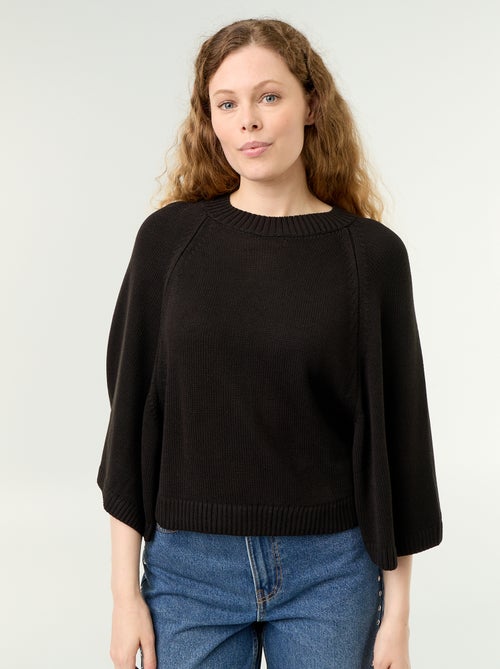 Jersey de punto oversize con sisas caídas - Kiabi Jersey de punto oversize con sisas caídas - Kiabi