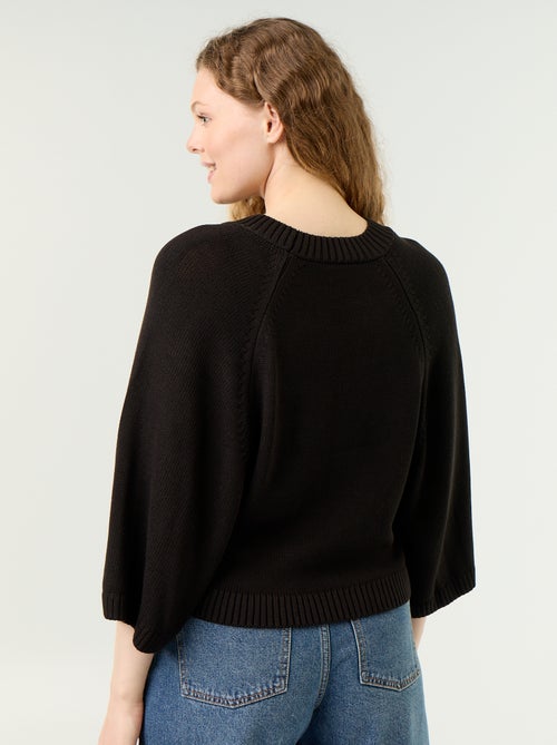 Jersey de punto oversize con sisas caídas - Kiabi Jersey de punto oversize con sisas caídas - Kiabi
