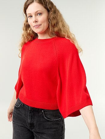Jersey de punto oversize con sisas caídas