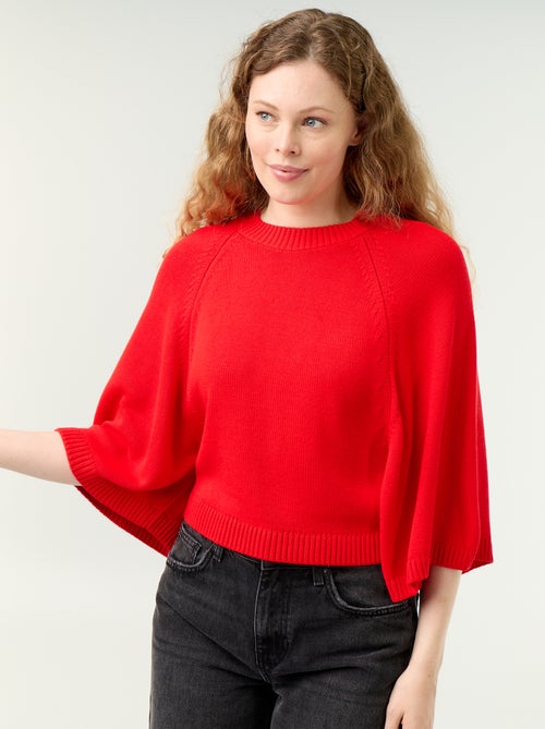 Jersey de punto oversize con sisas caídas - Kiabi Jersey de punto oversize con sisas caídas - Kiabi