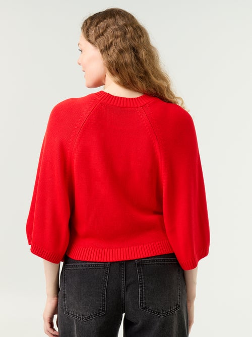 Jersey de punto oversize con sisas caídas - Kiabi Jersey de punto oversize con sisas caídas - Kiabi