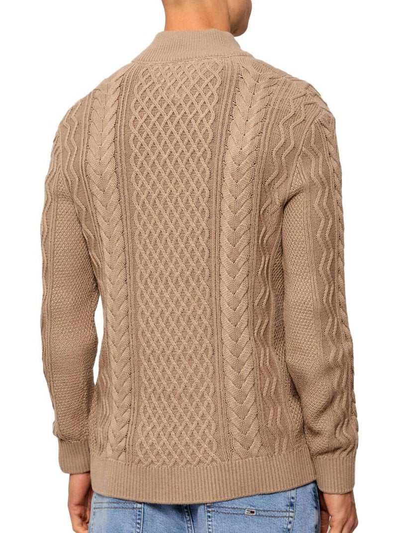 Jersey de Punto para Hombre Tommy Hilfiger Marrón capuchino - Kiabi