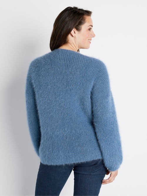 Jersey de punto peludo con bloques de color suave - Afibel - Kiabi